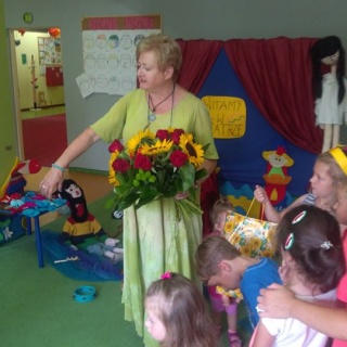 Wizyta w naszym przedszkolu Pani teatrolog Romy Ludwickiej
